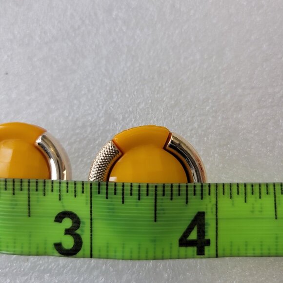 Orange and Gold Earrings - Picture 7 of 8